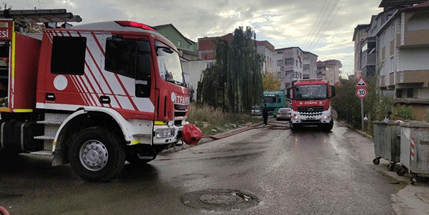 Kaynak yapılan atölyede yangın çıktı