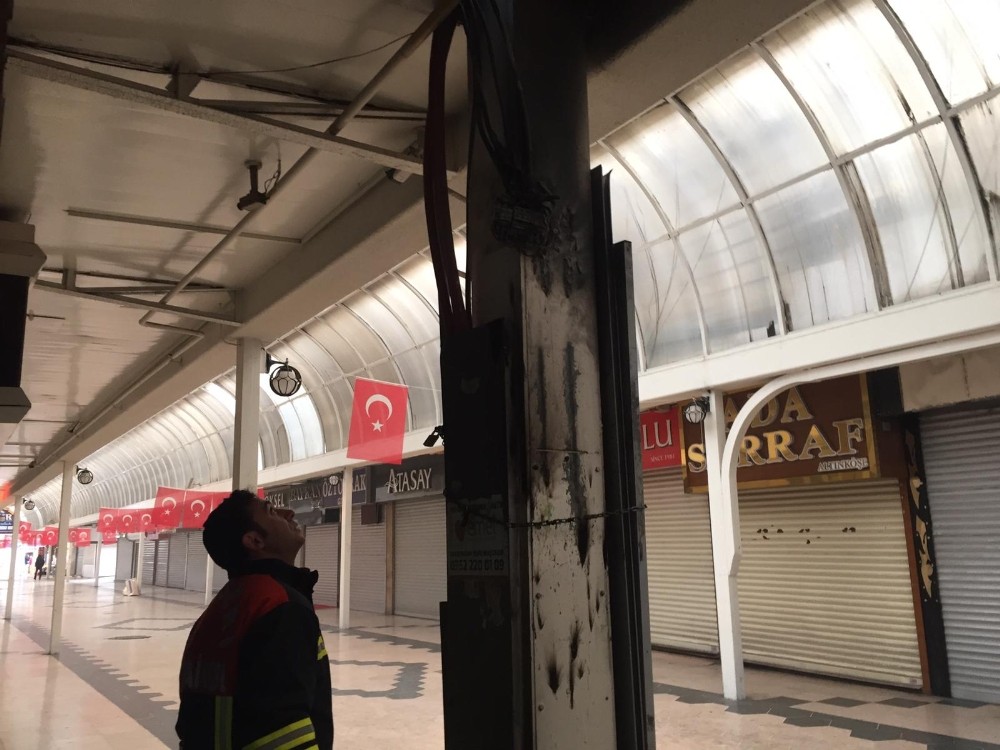 Kayseri Kazancılar Çarşısı’nda yangın 