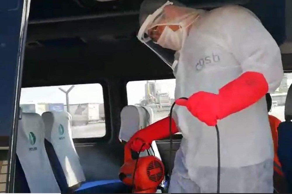 Kayseri OSB korona virüs salgınına karşı önlem almaya devam ediyor 