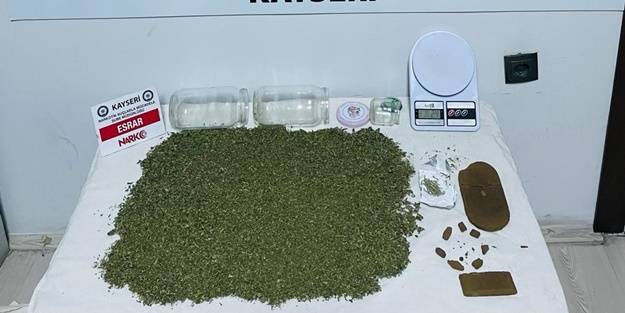 Kayseri'de 1 kilo 260 gram esrar ele geçirildi
