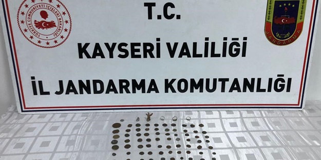 Kayseri'de 115 parça tarihi eser ele geçirildi: 1 gözaltı