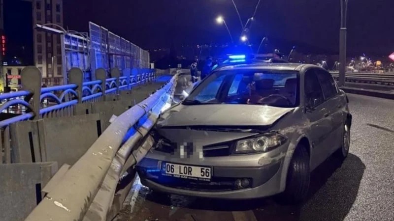 Kayseri'de alkollü sürücü bariyerlere girdi: 25 bin TL ceza!