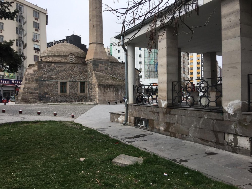 Kayseri’de cami avlusunu fareler bastı 