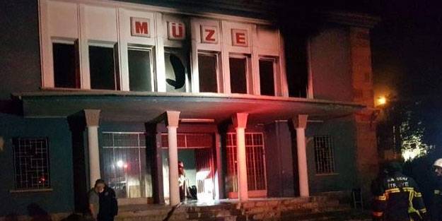 Kayseri'de, eski Arkeoloji Müzesi'nde yangın çıktı