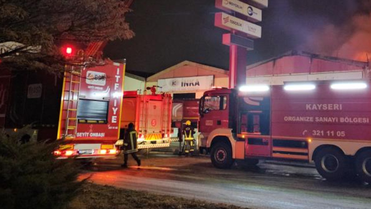Kayseri'de fabrika yangını! 3 saatte söndürüldü