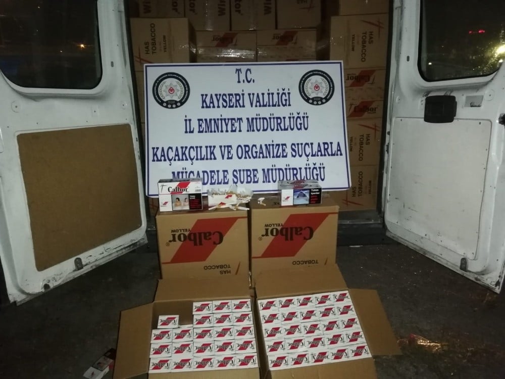 Kayseri’de kaçak akaryakıt ve makaron operasyonu 
