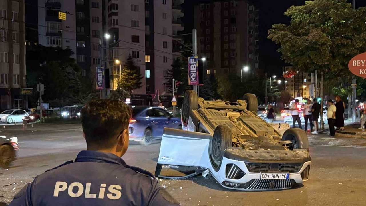 Kayseri’de otomobille çarpışan SUV takla attı: 2 yaralı