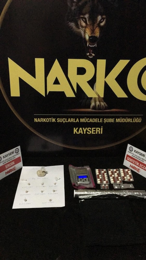 Kayseri’de özel reçeteye tabi 44 tane hap ele geçirildi 