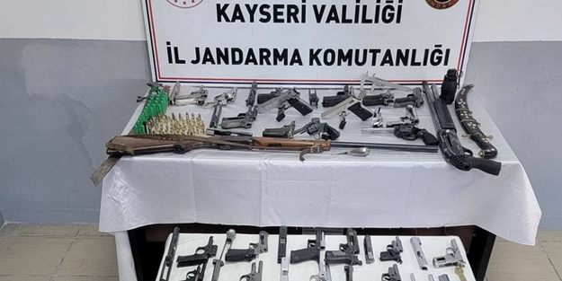 Kayseri’de ruhsatsız silah imal eden kişilere yönelik dev operasyon!