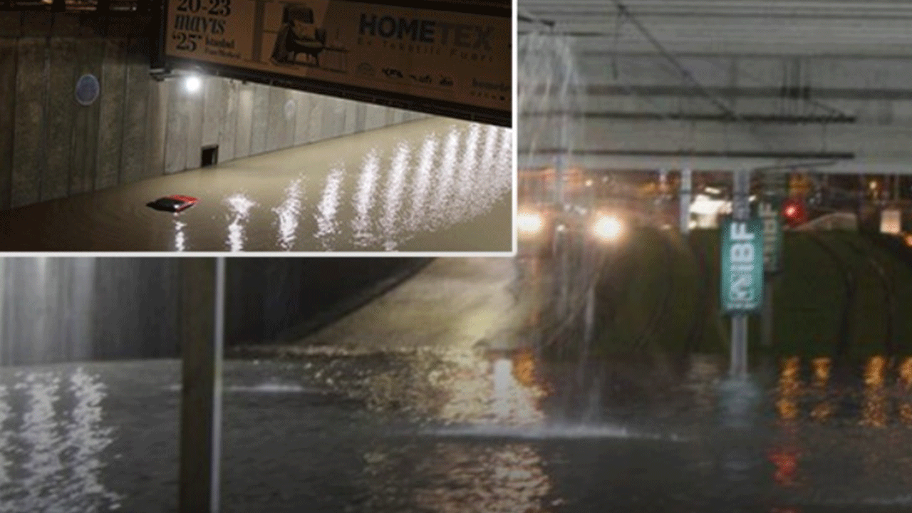 Kayseri'de sağanak yüzünden hayat felç oldu!