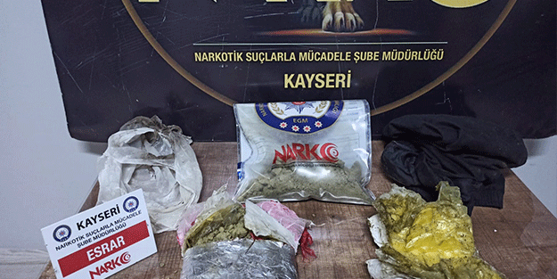 Kayseri'de uyuşturucu operasyonu! Bakın nereden çıktı