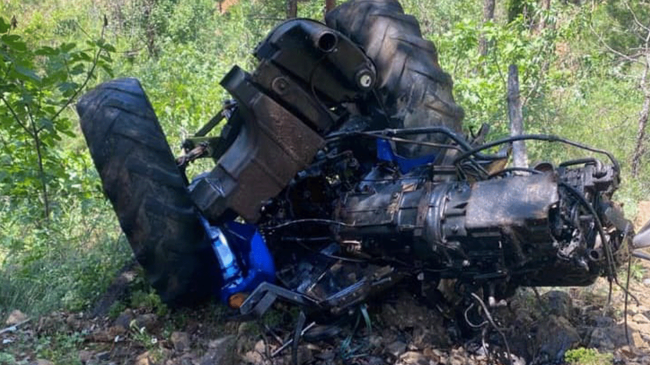 Kayseri'de üzerinde 10 kişinin bulunduğu traktör uçuruma yuvarlandı