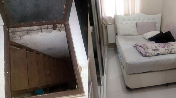 Kayseri'de yatak odasındaki gizli geçit kaçak sigaralara çıktı