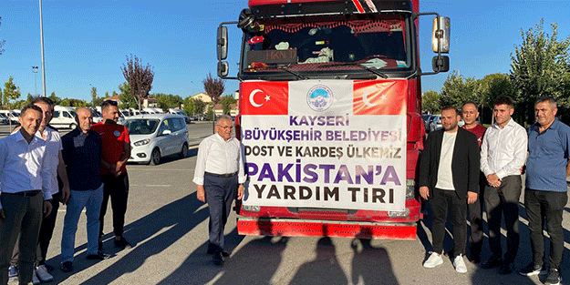 Kayseri'den Pakistan'daki sel bölgesine yardım