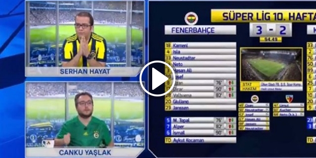 Kayserispor'un son golünde FB TV yıkıldı