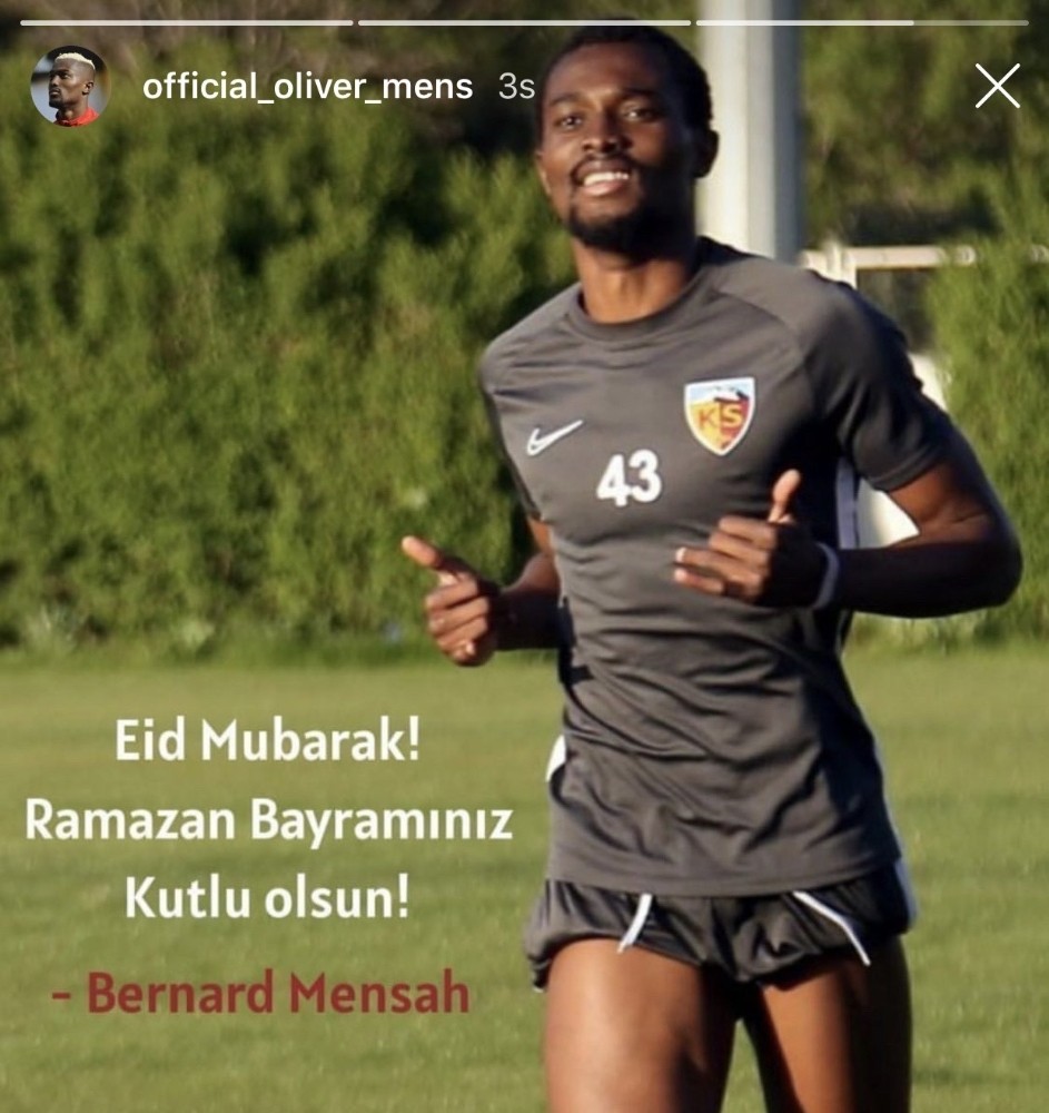 Kayserispor’un yabancılarından bayram kutlaması 