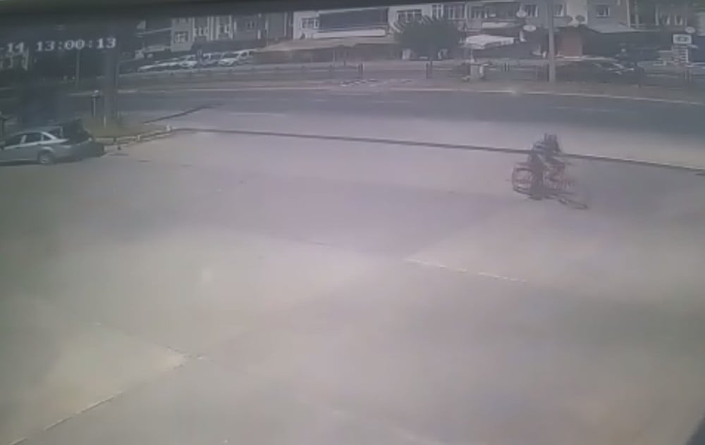 Kaza anı kamerada 