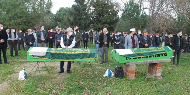 Kazada ölen baba ve oğul yan yana defnedildi