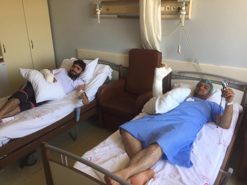 Kazada yaralanan göçmenlerin tedavileri sürüyor 