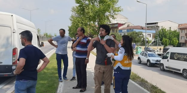 Kazada yaralanan kadın hastaneye gitmeden önce bakın ne istedi!