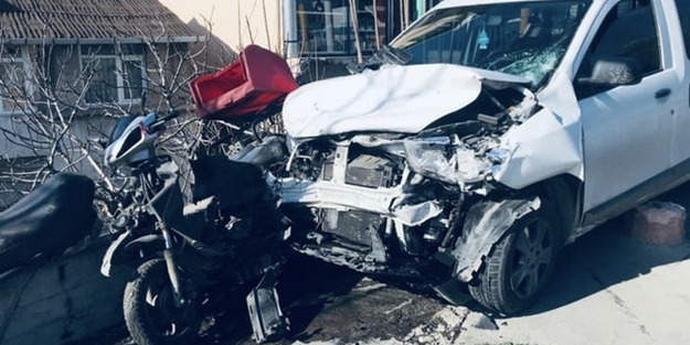 Kazadan kaçarken böyle kaza yaptı!