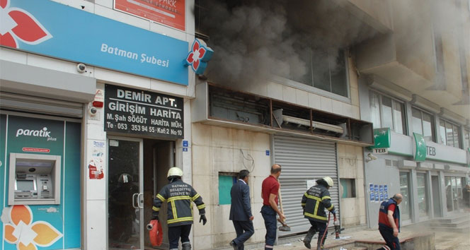 Kazan dairesinde yangın çıktı