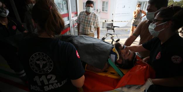 Kazdağları'nda orman yangınına müdahale ederken ayı saldırdı!