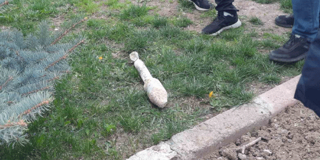 Kazıda anti-tank mermisi bulundu