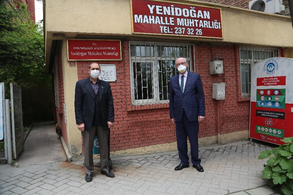 Kazım Kurt’tan Yenidoğan Mahalle Muhtarı Sabit Körpe’ye geçmiş olsun ziyareti 