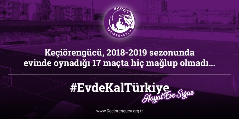 Keçiörengücü’nden 17 maçlık yenilmezlik serisi ile “Evde Kal” mesajı 