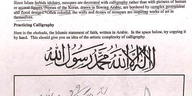 'Kelime-i Şehadet' ödevi okul kapattırdı!