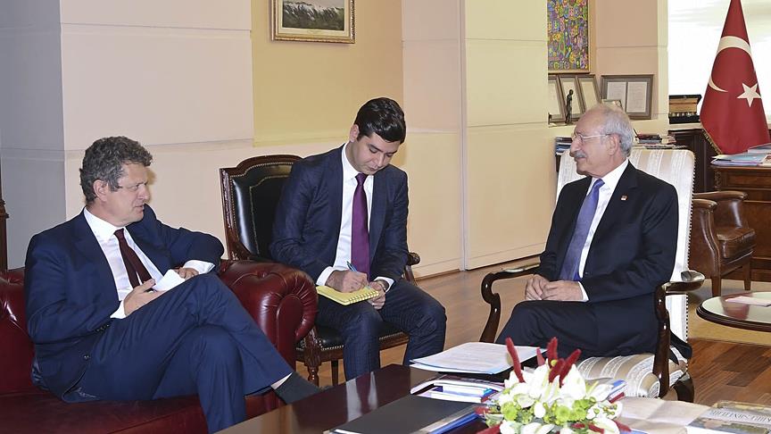 Kemal Kılıçdaroğlu İsveç Büyükelçisi Wahlund'u kabul etti
