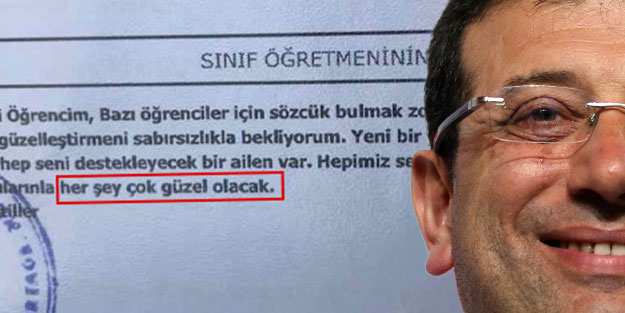 Kemalist öğretmenler okullara siyaset soktu! Öğrenci karnelerinde İmamoğlu propagandası