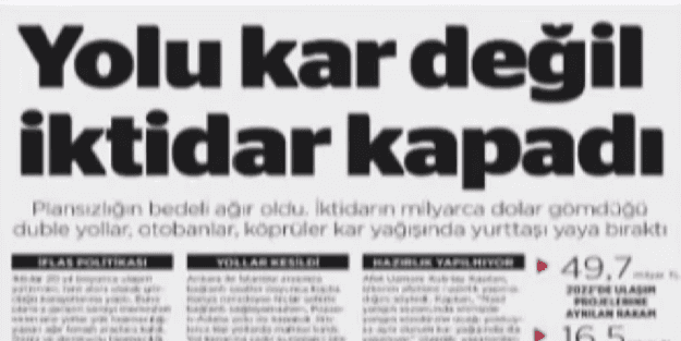 Kendi okuyucularını bile enayi yerine koydular! Yandaş gazeteden beyin yakan manşet
