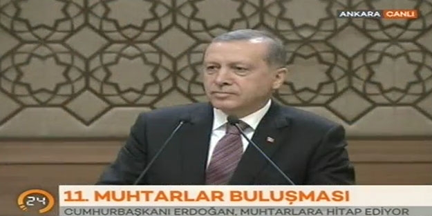 Kendinden geçen muhtar Erdoğan'ı şaşırttı