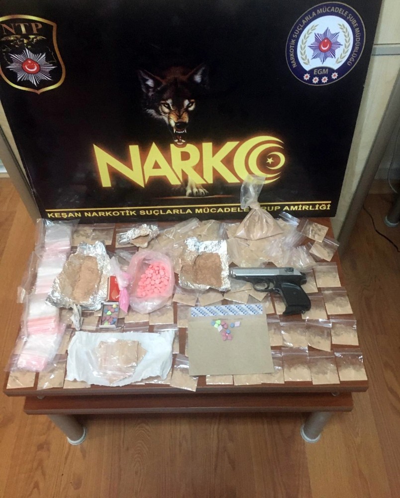 Keşan’da uyuşturucu operasyonu 