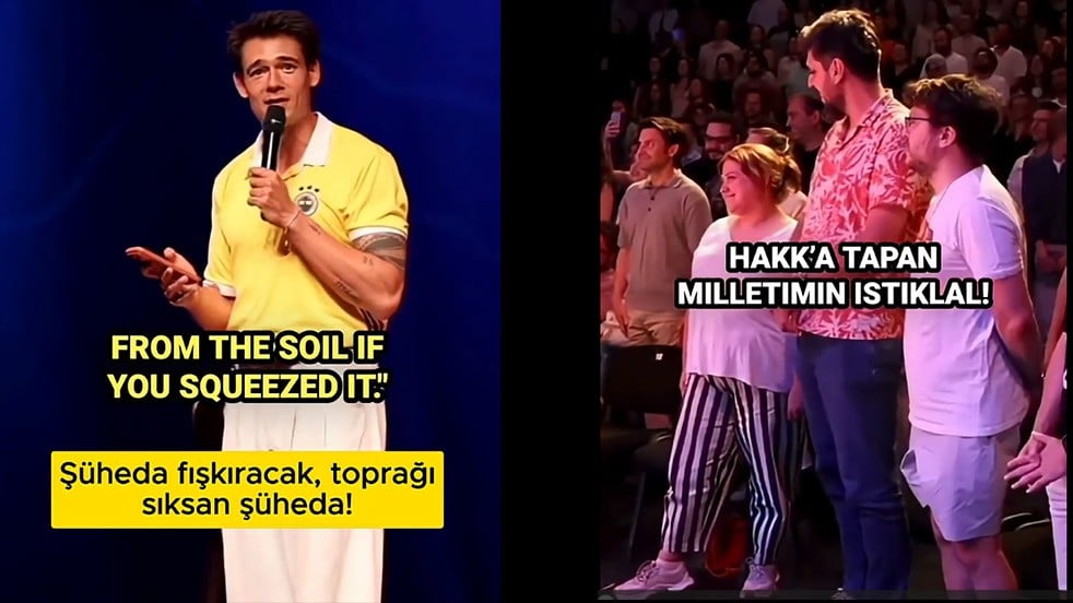 Keşke biz de sahip olabilseydik! İstiklal Marşı’nı soran komedyen neye uğradığını şaşırdı