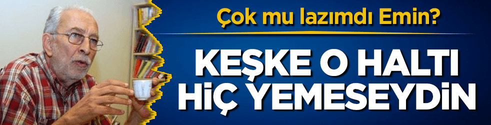 Keşke o haltı hiç yemeseydin Emin Çölaşan
