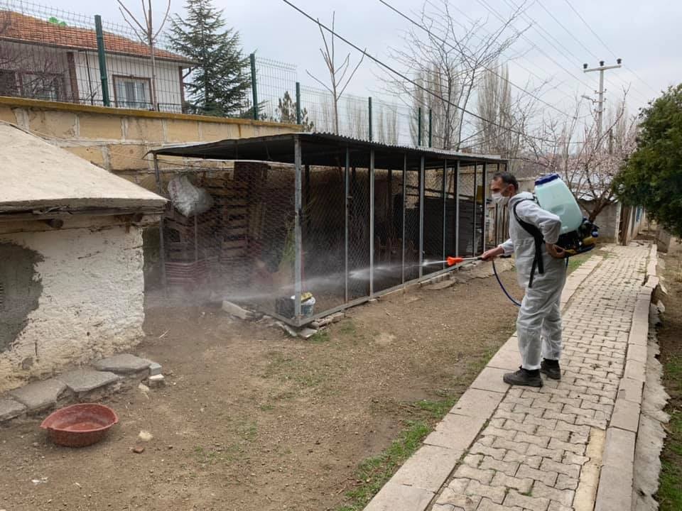 Keskin ilçesi Korona virüse karşı dezenfekte ediliyor 