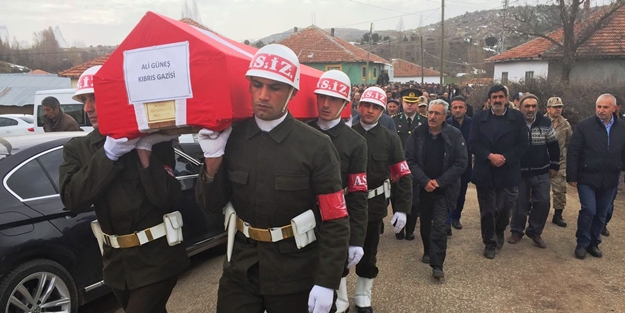 Kıbrıs gazisi sonsuzluğa uğurlandı