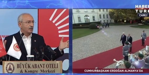 Kılıçdaroğlu Erdoğan'ı eleştirirken dikkat çeken görüntü!