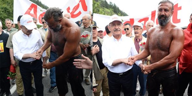 Kılıçdaroğlu'na dopingli pehlivan desteği