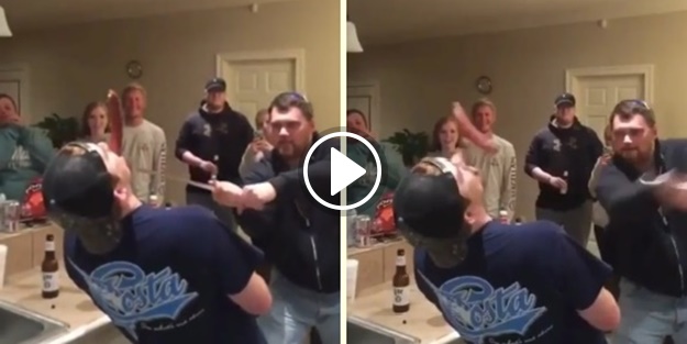 Kılıçla şov peşindeyken burun kesen adam