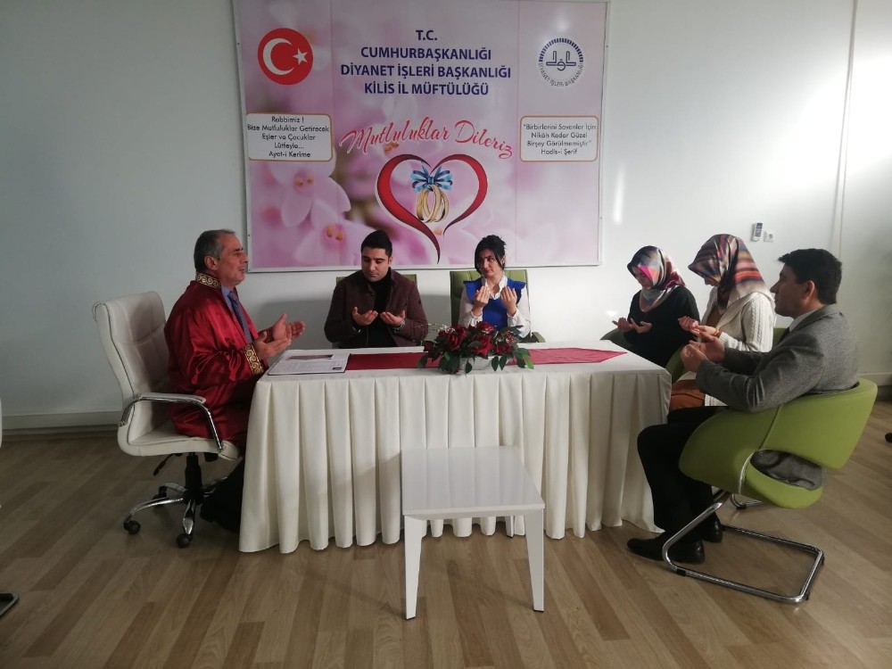 Kilis Müftülüğünde ilk resmi nikah kıyıldı 