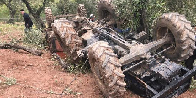 Kilis'te devrilen traktörün sürücüsü öldü