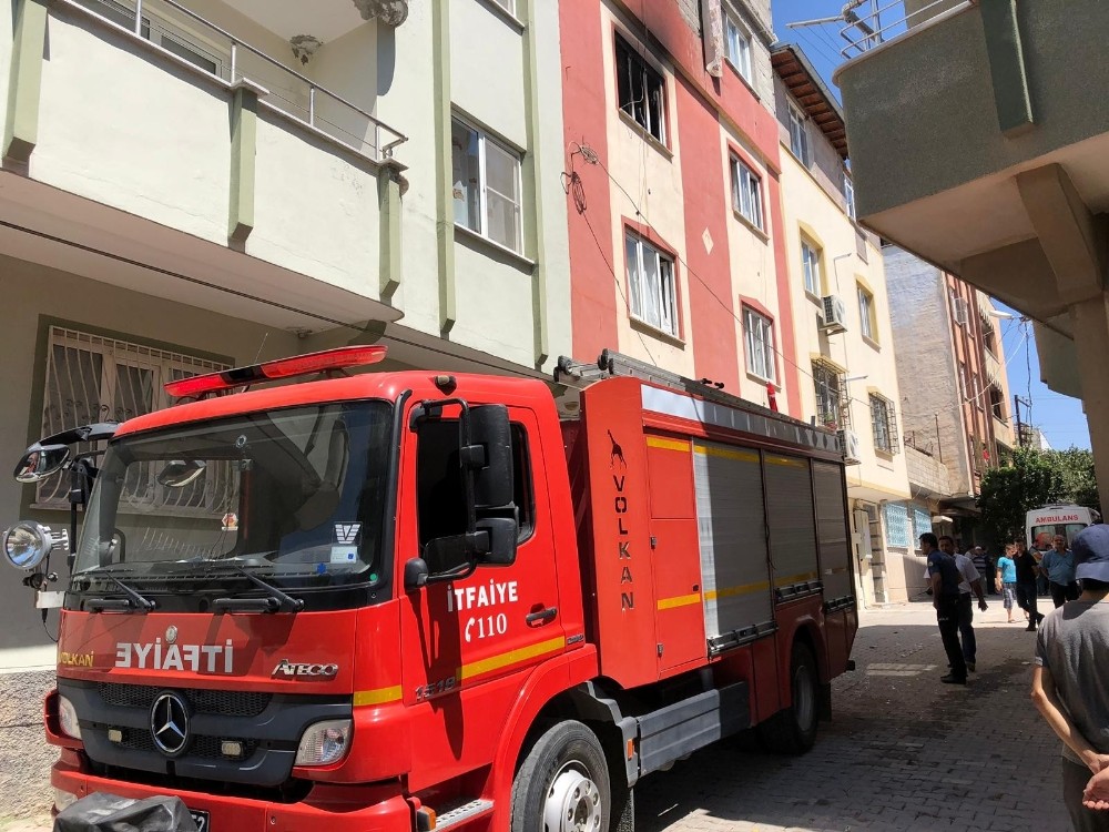 Kilis’te ikamette yangın 