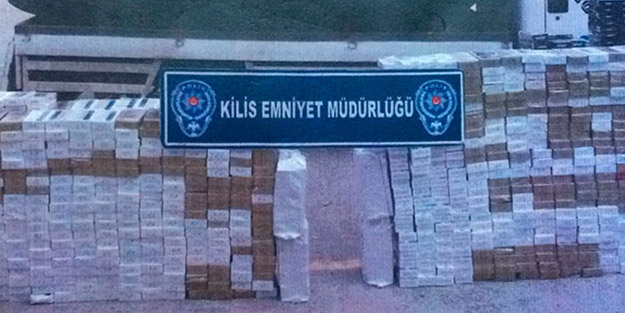 Kilis'te kaçakçılara operasyon! 111 bin 500 paket...