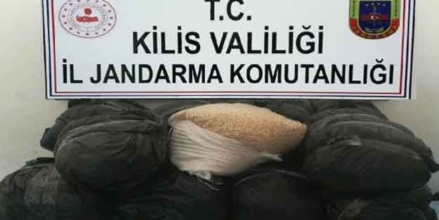 Kilis'te, kilolarca uyuşturucu ele geçirildi! İşte o rakam...