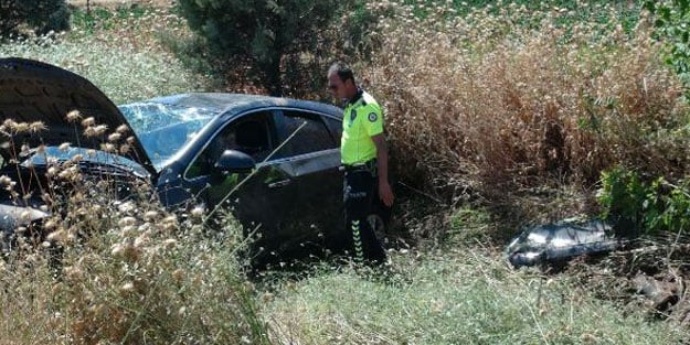 Kilis’te otomobil şarampole devrildi: 4 yaralı