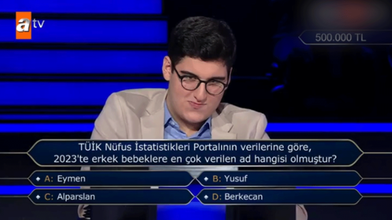 Kim Milyoner Olmak İster'de heyecan büyük! 500 bin TL'lik soru açıldı, işte cevabı...